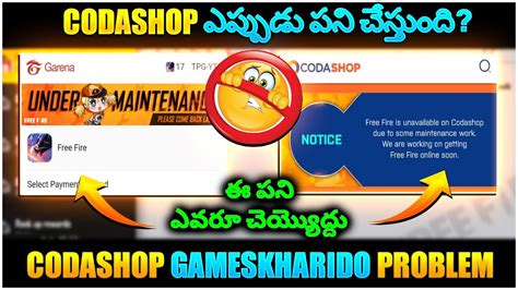 why is codashop not working.